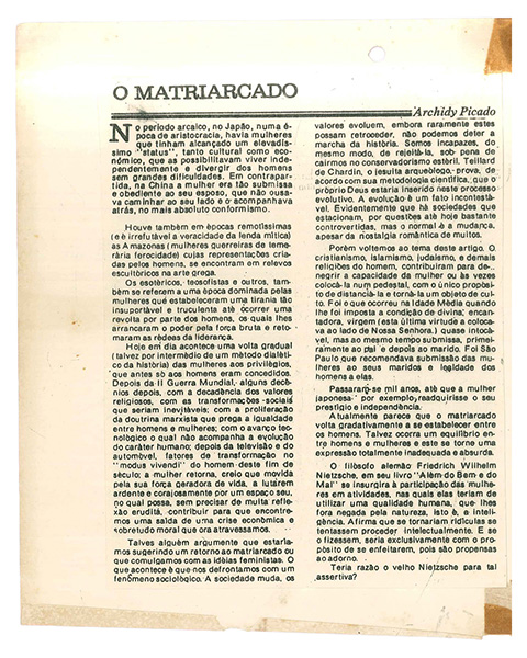 O Matriarcado