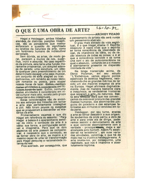 O Que É Uma Obra De Arte