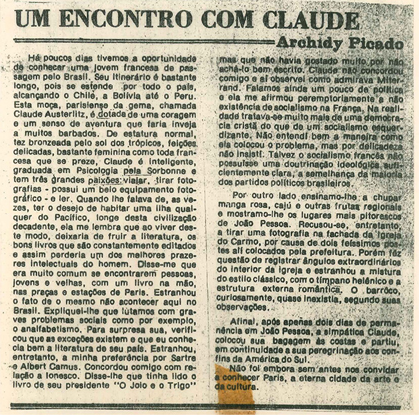 Um Encontro Com Claude